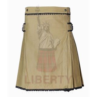 Liberty Khakhi Utility Kilt For Women