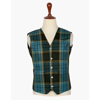 Man Scottish Anderson Tartan 5 Button Vest