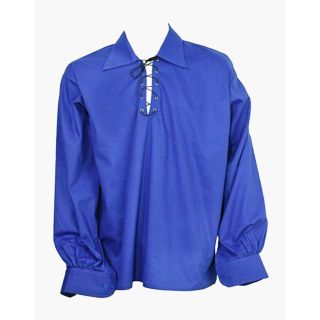 Man,s Scottish Highland Royal Blue Kilt Shirt