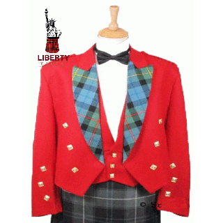 RED Prince Charlie Jacket & 3 Button Waistcoat