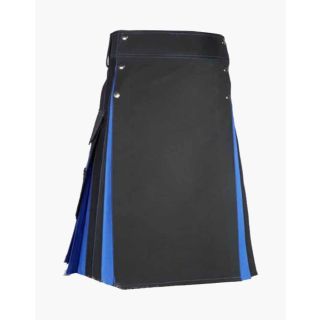 Traditional Black Blue Hybrid Kilt