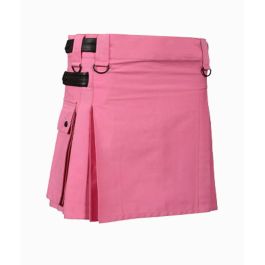 Fashion Utility Kilt For Women With Leather Straps-Women's Mini Kilt ...